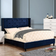 Furniture of America Anabelle California King Panel in Navy CM7677NV-CK