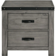 Elements International Wade Night Stand in Gray WE600NS