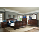 Elements International Cameron 2pc Sleigh Bedroom Set in Dark Cherry