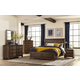 Homelegance Parnell 4pc Panel Bedroom Set in Rustic Cherry
