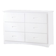 Homelegance Galen 6 Drawer Dresser in White B2053W-5
