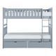Homelegance Orion Twin/Twin Bunk Bed with Storage Boxes in Gray B2063-1*T Homelegance Orion Twin/Twin Bunk Bed with Storage Boxes in Gray B2063-1*T