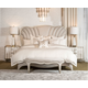 AICO London Place 4-Piece Upholstered Panel Bedroom Set in Creamy Pearl PROMO