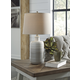 Marnina Ceramic Table Lamp in Taupe L121854 (Set of 2) FedEx/UPS