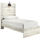 Cambeck Twin Panel Bed in Whitewash FedEx/UPS Cambeck Twin Panel Bed in Whitewash FedEx/UPS