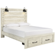 Cambeck Queen Panel Storage Bed with 2 Drawer in Whitewash