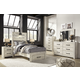 Cambeck 6pc Panel Storage Bed with Drawers in Whitewash