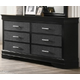 Crown Mark Amalia Dresser in Black B6918-1