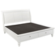 Aspenhome Cambridge California King Sleigh Storage Bed in White EST SHIP TIME IS 2 WEEKS