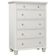 Aspenhome Cambridge 6 Drawer Chest in White ICB-456-WHT-4 EST SHIP TIME IS 2 WEEKS