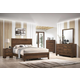 Crown Mark Millie 2pc Panel Bedroom Set in Brown Cherry