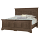 Vaughan-Bassett Heritage King Mansion with Decorative Rails Bed in Cobblestone Oak