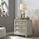 Liberty Furniture Belmar 3 Drawer Nightstand in Washed Taupe and Silver Champagne 902-BR61 EST SHIP TIME APPX 4 WEEKS