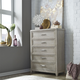 Liberty Furniture Belmar 5 Drawer Chest in Washed Taupe and Silver Champagne 902-BR41 EST SHIP TIME APPX 4 WEEKS