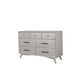 Alpine Furniture Flynn 7 Drawer Dresser in Gray 966G-03