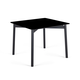 Skyline Design Rodona Square Dining Table with Glass in Carbon Aluminum 24159-CMA-RO-GL