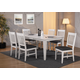 ECI Furniture Summer Winds II 7pc Leg Dining Room Set in Black & Natural