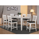 ECI Furniture Summer Winds II 7pc Counter Leg Dining Room Set in Black & Natural