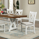 Furniture of America Auletta Dining Table in Distressed White and Distressed Dark Oak CM3417T Furniture of America Auletta Dining Table in Distressed White and Distressed Dark Oak CM3417T