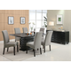 Coaster Stanton 7pc Dining Set in Black with Gray Chairs 102061S Coaster Stanton 7pc Dining Set in Black with Gray Chairs 102061S