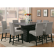 Coaster Stanton 9pc Counter Height Dining Set in Black with Gray Chairs 102068GRY Coaster Stanton 9pc Counter Height Dining Set in Black with Gray Chairs 102068GRY
