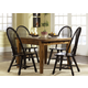 Liberty Furniture Treasures 5pc Retractable Leg Table Set in Rustic Oak Finish and Black 17-T3 EST SHIP TIME APPX 4 WEEKS Liberty Furniture Treasures 5pc Retractable Leg Table Set in Rustic Oak Finish and Black 17-T3 EST SHIP TIME APPX 4 WEEKS