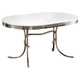 Coaster Oval Retro Dining Table in White & Chrome 2065