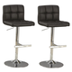 Coaster Adjustable Height Bar Stool in Black (Set of 2) 102554