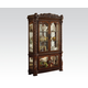 Acme Vendome Curio Cabinet with Mirror Back in Cherry 62023 EST SHIP TIME APPX 4 WEEKS