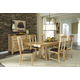 Cattail Bungalow 7pc Trestle Table Dining Set in Natural