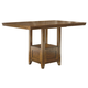 Ralene Rectangular Dining Room Counter Extension Table in Medium Brown D594-42 FedEx/UPS
