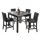 Maysville Square Counter Table Set in Black D154-223 Maysville Square Counter Table Set in Black D154-223