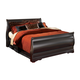 Huey Vineyard Queen Sleigh Bed in Black FedEx/UPS