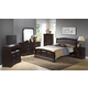 Glory Furniture G3125C 5-Piece Low Profile with PU Bedroom Set in Cappuccino
