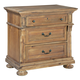 Hekman Wellington Hall 3-Drawer Nightstand in Burnished Brown 2-3363