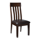 Haddigan Dining Side Chair in Dark Brown (Set of 2) FedEx/UPS