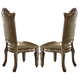 Acme Vendome Side Chair (Set of 2) in Gold Patina 63003 EST SHIP TIME APPX 4 WEEKS