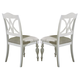 Liberty Furniture Summer House Slatback Side Chair in Oyster White (Set of 2) 607-C9001S