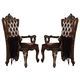 Acme Versailles Arm Chair in L.Brown/Cherry Oak (Set of 2) 61103 EST SHIP TIME APPX 4 WEEKS