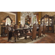 Acme Versailles 9-Piece Pedestal Dining Set in Cherry Oak EST SHIP TIME APPX 4 WEEKS