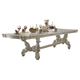 Acme Versailles Pedestal Dining Table in Bone White 61130 EST SHIP TIME APPX 4 WEEKS