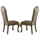 Acme Dresden Side Chair in Gold Patina (Set of 2) EST SHIP TIME APPX 4 WEEKS