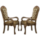 Acme Dresden Arm Chair in Gold Patina (Set of 2) 63154 EST SHIP TIME APPX 4 WEEKS