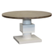 Bernhardt Newberry Round Dining Table in Rustic Gray 369-262/263