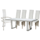 Aico State St 7pc Rectangular Dining Set in Glossy White PROMO Aico State St 7pc Rectangular Dining Set in Glossy White PROMO