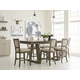Kincaid Plank Road 7pc Kimler Counter Height Dining Set in Stone