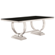 Coaster Furniture Antoine Dining Table with Glass Top in Black 107871