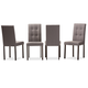 Baxton Studio Andrew Upholstered Grid-tufting Dining Chair (Set of 4) in Grey Andrew-DC-9-Grids-Grey