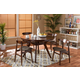 Baxton Studio Flamingo 5pc Dining Room Set in Dark Walnut RT348-326-TBL-CHR 5PC Set