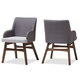 Baxton Studio Monte Armchair (Set of 2) in Two-Tone Grey Monte-Dark-Grey/Light-Grey-DC